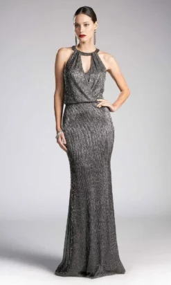 Cinderella Divine - Sleeveless Halter Neck Blouson Sheath Dress -Hot Sale WEDDING Store cinderella divine sleeveless halter neck blouson sheath dress special occasion dress 28828185198675