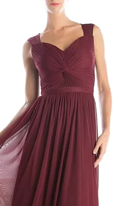 Cinderella Divine - Sleeveless Twisted Front Bodice Chiffon Long Formal Dress -Hot Sale WEDDING Store cinderella divine sleeveless twisted front bodice chiffon long formal dress bridesmaid dresses 28047960834131