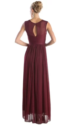 Cinderella Divine - Sleeveless Twisted Front Bodice Chiffon Long Formal Dress -Hot Sale WEDDING Store cinderella divine sleeveless twisted front bodice chiffon long formal dress bridesmaid dresses 28286429298771