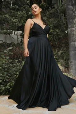 Cinderella Divine - Wrap Style Satin Prom Dress 7485 14 Cinderella Divine - Wrap Style Satin Prom Dress 7485 -Hot Sale WEDDING Store cinderella divine wrap style satin prom dress 7485 evening dresses 2 black 32222292967507