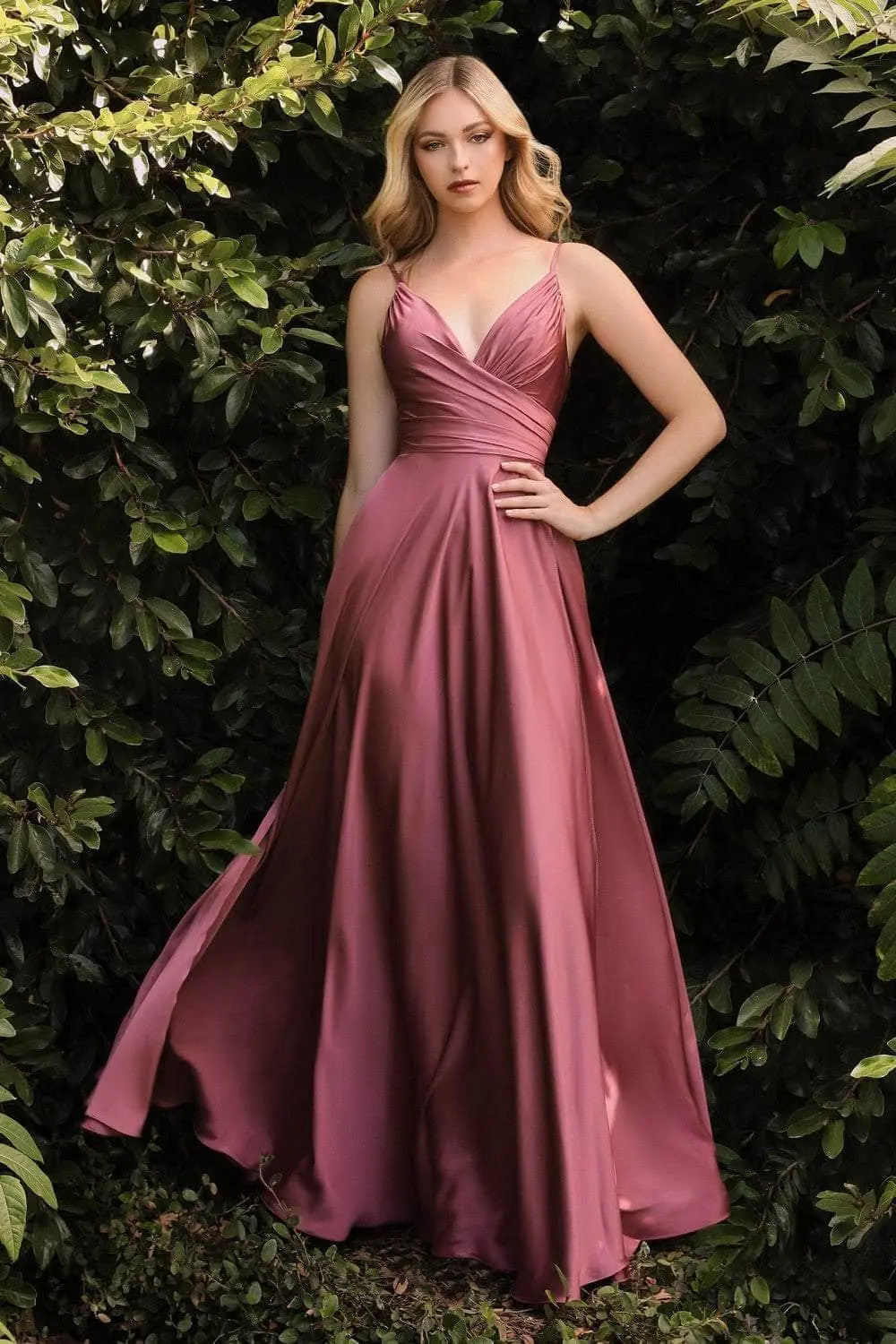 Cinderella Divine - Wrap Style Satin Prom Dress 7485 5 Cinderella Divine - Wrap Style Satin Prom Dress 7485 - Image 5