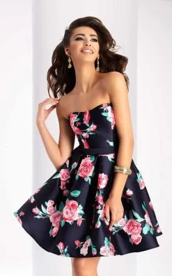 Clarisse - 3028 Floral Printed A-line Dress