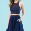 Clarisse - 3958 Beaded Top Two-Piece Dress