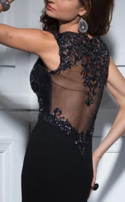 Clarisse - 4509 Beaded Deep V-neck Sheath Dress 7 Clarisse - 4509 Beaded Deep V-neck Sheath Dress -Hot Sale WEDDING Store clarisse 4509 beaded deep v neck sheath dress special occasion dress 5500815999033