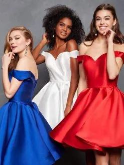 Clarisse - S3442 Bare Off Shoulder A Line Cocktail Dress -Hot Sale WEDDING Store clarisse s3442 bare off shoulder a line cocktail dress cocktail dresses 5855930056761