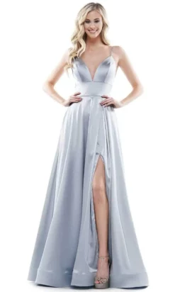 Colors Dress - G968 Strappy Satin A-Line Gown -Hot Sale WEDDING Store colors dress g968 strappy satin a line gown prom dresses 29332353908819