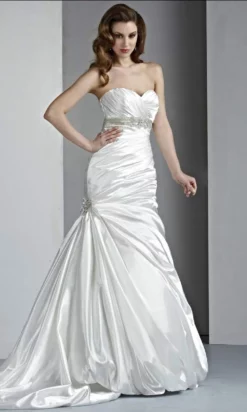Da Vinci Bridal - 50024 Strapless Beaded Empire Trumpet Bridal Gown