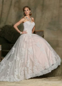 Da Vinci Bridal - 50331 Strapless Lace Tulle Ballgown Wedding Dress -Hot Sale WEDDING Store da vinci bridal 50331 strapless lace tulle ballgown wedding dress bridal dresses 15445929492563
