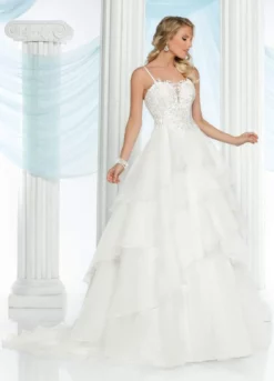Da Vinci Bridal - 50411 Thin Strap Embroidered A-line Gown 5 Da Vinci Bridal - 50411 Thin Strap Embroidered A-line Gown -Hot Sale WEDDING Store da vinci bridal 50411 thin strap embroidered a line gown bridal dresses 2 ivory 15446025732179
