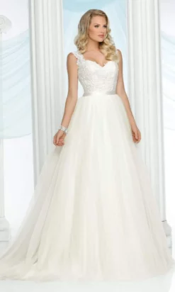 Da Vinci Bridal - 50430 Sweetheart Tulle Ballgown With Chapel Train