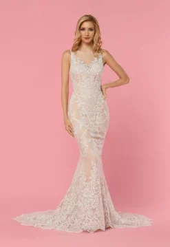 Da Vinci Bridal - 50439 Lace Applique Tulle Mermaid Wedding Dress -Hot Sale WEDDING Store da vinci bridal 50439 lace applique tulle mermaid wedding dress bridal dresses 15445933195347