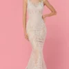 Da Vinci Bridal - 50439 Lace Applique Tulle Mermaid Wedding Dress
