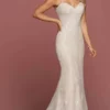Da Vinci Bridal - 50480 Sleeveless Art Deco Beaded Sheath Wedding Gown