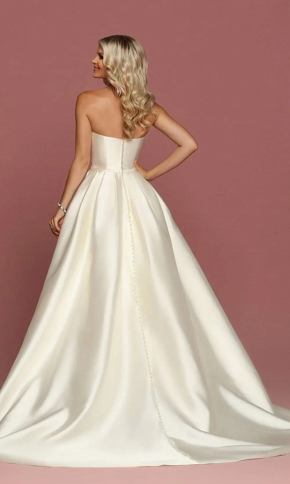 Da Vinci Bridal - 50494 Mikado Strapless Sweetheart Ballgown 2 Da Vinci Bridal - 50494 Mikado Strapless Sweetheart Ballgown - Image 2