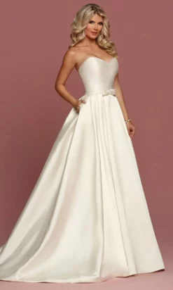 Da Vinci Bridal - 50494 Mikado Strapless Sweetheart Ballgown