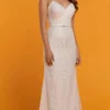Da Vinci Bridal - 50511 Sleeveless V Neck Beaded Column Bridal Gown
