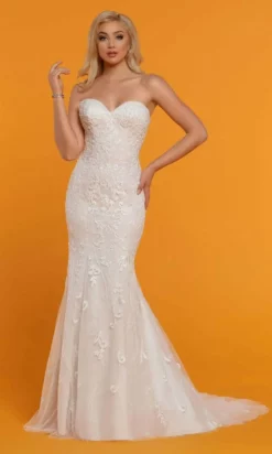 Da Vinci Bridal - 50518 Beaded Embellished Lace Tulle Wedding Dress