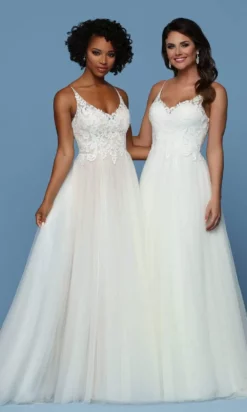 Da Vinci Bridal - 50552 V-Neck Low Scoop Back Lace Tulle Wedding Dress -Hot Sale WEDDING Store da vinci bridal 50552 v neck low scoop back lace tulle wedding dress wedding dresses 28875631362131