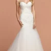 Da Vinci Bridal - 50575 Beaded Fabric Tulle Mermaid Gown