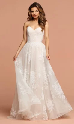 Da Vinci Bridal - 50599 Strapless Sweetheart Tulle Bridal A-line Gown