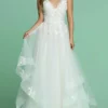 Da Vinci Bridal - 50601 Embroidered V-Neck A-Line Bridal Gown