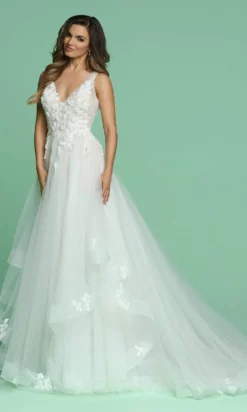 Da Vinci Bridal - 50601 Embroidered V-Neck A-Line Bridal Gown -Hot Sale WEDDING Store da vinci bridal 50601 embroidered v neck a line bridal gown bridal dresses 27954187763795