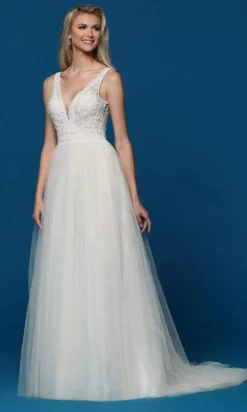 Da Vinci Bridal - 50652 Lace Bodice A-Line Bridal Gown