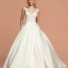 Da Vinci Bridal - V-Neck Pleated Bridal Ballgown 50580 - 1 Pc Ivory In Size 06 Available