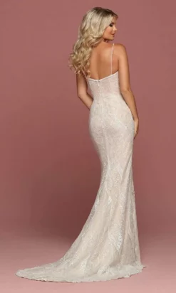 Da Vinci Bridal Da Vinci - Spaghetti Strap Beaded Bridal Gown 50480 - 1 Pc Ivory/Ivory In Size 8 Available -Hot Sale WEDDING Store da vinci spaghetti strap beaded bridal gown 50480 1 pc ivory ivory in size 8 available ccsale 8 ivory ivory 29126203965523