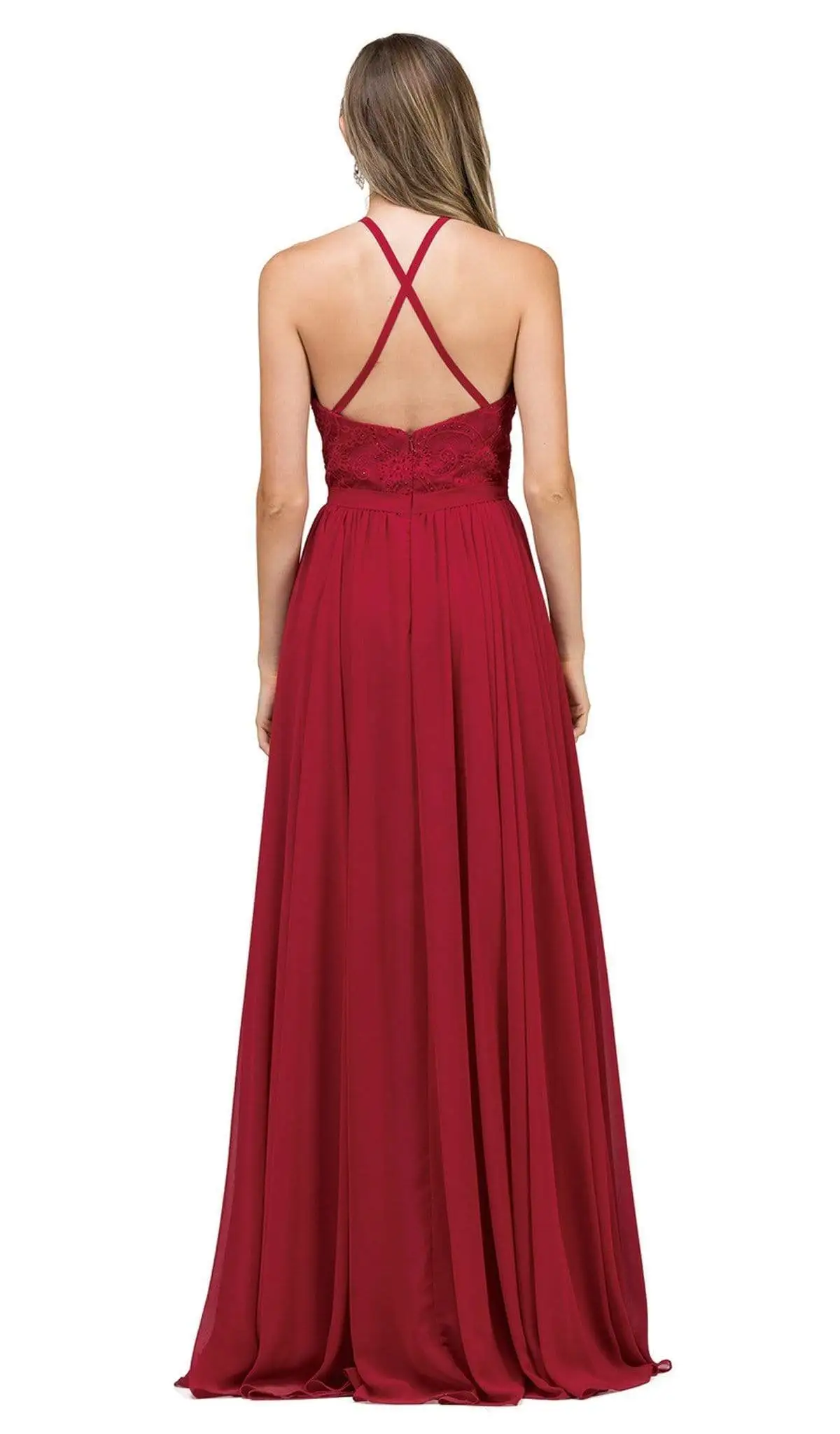 Dancing Queen - 2009 Sheer Halter Pleated A Line Evening Dress 2 Dancing Queen - 2009 Sheer Halter Pleated A Line Evening Dress - Image 2