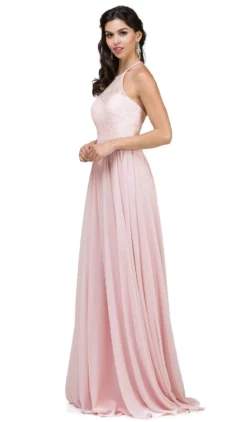 Dancing Queen - 2009 Sheer Halter Pleated A Line Evening Dress 14 Dancing Queen - 2009 Sheer Halter Pleated A Line Evening Dress -Hot Sale WEDDING Store dancing queen 2009 sheer halter pleated a line evening dress prom dresses xs blush 5682373820473