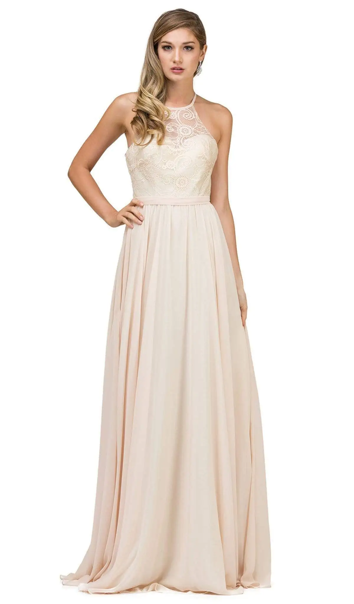 Dancing Queen - 2009 Sheer Halter Pleated A Line Evening Dress 7 Dancing Queen - 2009 Sheer Halter Pleated A Line Evening Dress - Image 7