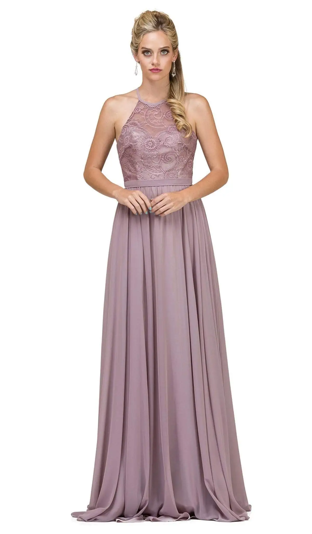 Dancing Queen - 2009 Sheer Halter Pleated A Line Evening Dress 8 Dancing Queen - 2009 Sheer Halter Pleated A Line Evening Dress - Image 8