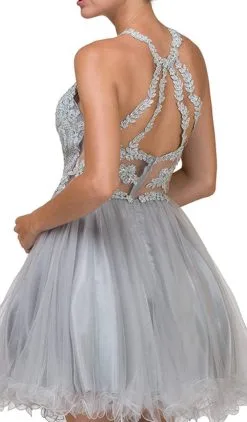 Dancing Queen - 2156 Halter Floral Appliques Tulle Cocktail Dress 12 Dancing Queen - 2156 Halter Floral Appliques Tulle Cocktail Dress -Hot Sale WEDDING Store dancing queen 2156 halter floral appliques tulle cocktail dress special occasion dress 5682376998969