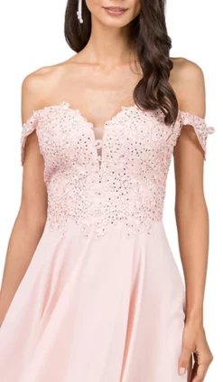 Dancing Queen - 2278 Off Shoulder Beaded High Low Prom Dress -Hot Sale WEDDING Store dancing queen 2278 off shoulder beaded high low prom dress prom dresses 5682148606009