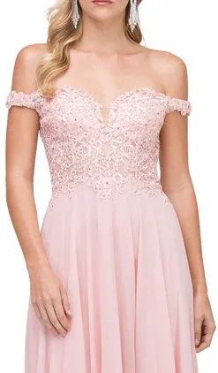 Dancing Queen - 2357 Beaded Off Shoulder Chiffon Prom Dress -Hot Sale WEDDING Store dancing queen 2357 beaded off shoulder chiffon prom dress special occasion dress 5682142380089