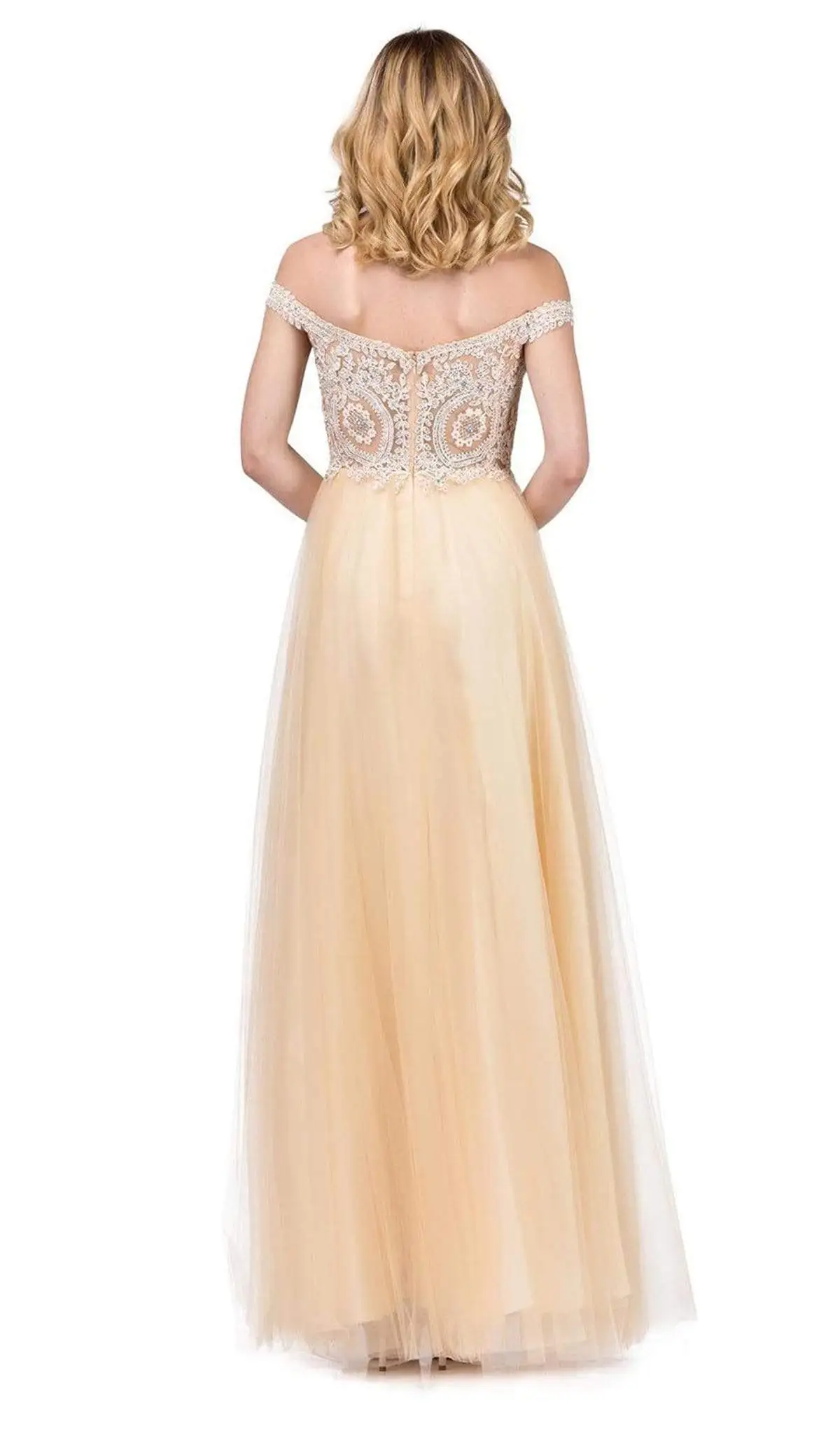Dancing Queen - 2538 Embroidered Off-Shoulder A-line Gown 2 Dancing Queen - 2538 Embroidered Off-Shoulder A-line Gown - Image 2