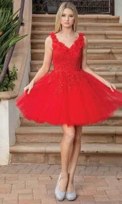 Dancing Queen 3309 - Floral Detailed Tulle Cocktail Dress 5 Dancing Queen 3309 - Floral Detailed Tulle Cocktail Dress -Hot Sale WEDDING Store dancing queen 3309 floral detailed tulle cocktail dress special occasion dress 30588545663059