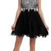 Dancing Queen 8997 Crystal Beaded V-Neck Chiffon A-Line Dress