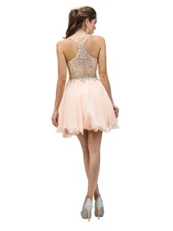 Dancing Queen 8997 Crystal Beaded V-Neck Chiffon A-Line Dress -Hot Sale WEDDING Store dancing queen 8997 crystal beaded v neck chiffon a line dress 1 pc black in size 3xl available ccsale 3xl black 5992850227257