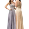 Dancing Queen 9191 Lace Appliqued Chiffon Prom Dress