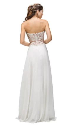 Dancing Queen - 9255 Plunging Beaded Sweetheart Long Evening Dress -Hot Sale WEDDING Store dancing queen 9255 plunging beaded sweetheart long evening dress evening dresses xs white coral 5682475794489