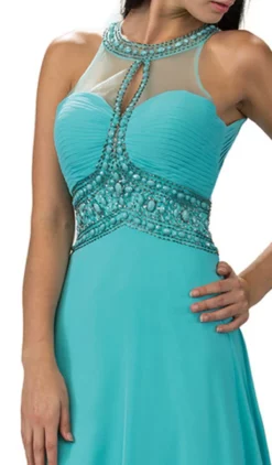 Dancing Queen - 9270 Illusion Keyhole Cutout Halter Long Prom Gown -Hot Sale WEDDING Store dancing queen 9270 illusion keyhole cutout halter long prom gown prom dresses 5682511609913