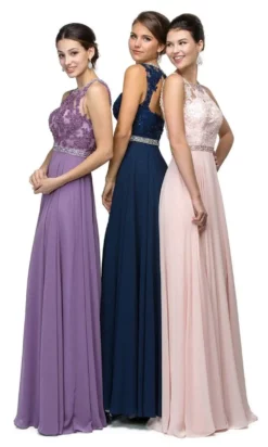 Dancing Queen 9458 Beaded Illusion Lace Applique A-Line Dress - 1 Pc Dusty Lilac In Size XS Available -Hot Sale WEDDING Store dancing queen 9458 beaded illusion lace applique a line dress 1 pc dusty lilac in size xs available ccsale 28739629154387