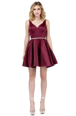 Dancing Queen - 9504 Jeweled Waistband Sweetheart Neck Satin A-line Cocktail Dress - 1 Pc Navy In Size L Available -Hot Sale WEDDING Store dancing queen 9504 jeweled waistband sweetheart neck satin a line cocktail dress 1 pc navy in size l available ccsale 14191070707795