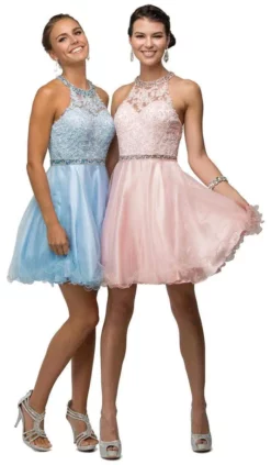 Dancing Queen - 9534 Bejeweled Collar Halter Lace A-Line Homecoming Dress 11 Dancing Queen - 9534 Bejeweled Collar Halter Lace A-Line Homecoming Dress -Hot Sale WEDDING Store dancing queen 9534 bejeweled collar halter lace a line homecoming dress homecoming dresses 12105031024723