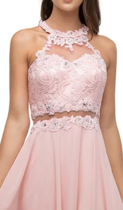 Dancing Queen - 9548 Jeweled Illusion Halter Chiffon Prom Dress -Hot Sale WEDDING Store dancing queen 9548 jeweled illusion halter chiffon prom dress prom dresses 5682493095993
