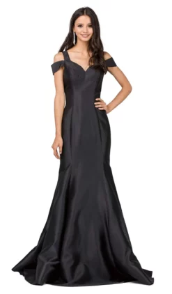 Dancing Queen - 9928 Cutaway Shoulder Trumpet Evening Gown -Hot Sale WEDDING Store dancing queen 9928 cutaway shoulder trumpet evening gown bridesmaid dresses xs black 5682177507385