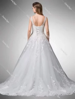Dancing Queen Bridal - 102 Embroidered V-Neck Wedding Gown -Hot Sale WEDDING Store dancing queen bridal 102 embroidered v neck wedding gown wedding dresses 10961244749907
