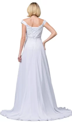 Dancing Queen Bridal - 137 Embellished Off-Shoulder A-line Gown -Hot Sale WEDDING Store dancing queen bridal 137 embellished off shoulder a line gown wedding dresses 14109272834131